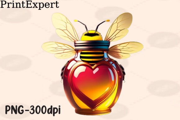 Download 3d Bee Valentine's Day Jar PNG - Premium Resources