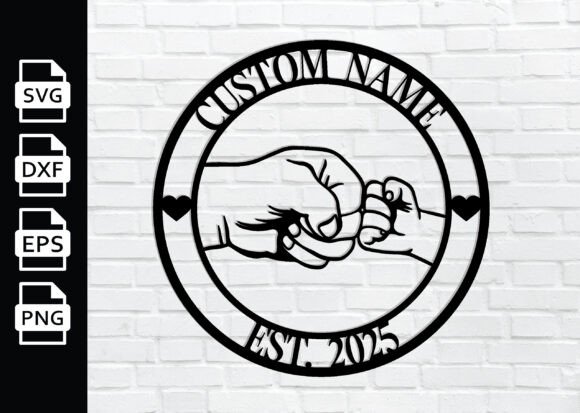 Download Dad Fist Bump Kids Names Metal Sign - Dad fist bump Collection