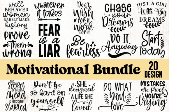 Download Motivational SVG Bundle - Motivational Collection