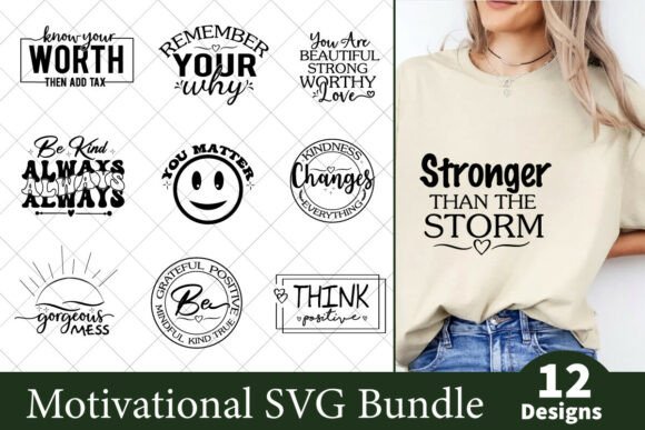 Download Motivational SVG Bundle T-shirt Design - Motivational Collection