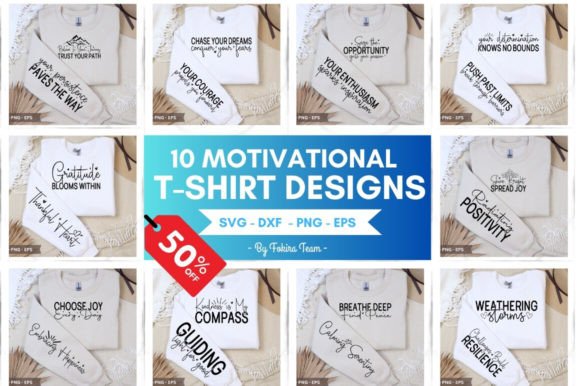 Download Motivational T-shirt Designs Bundle - Motivational Collection
