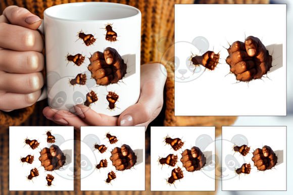 Download Black Dad Fist Bump 3D Mug Wrap Bundle - Dad fist bump Collection