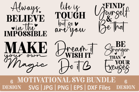Download Motivational Quotes Svg Bundle - Motivational Collection