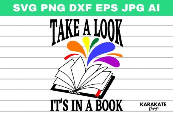 Download Take a Look It's in a Book SVG Cut File - Premium Bundle