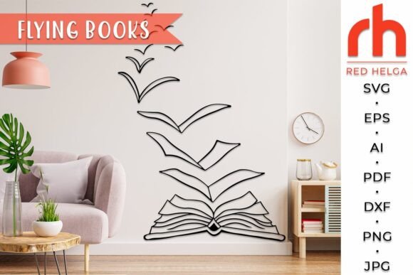 Download Flying Books SVG, Open Book Cut File - Book cut file Collection