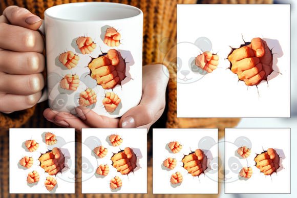 Download Dad Fist Bump 3D Cracked Mug Wrap Bundle - Dad fist bump Collection