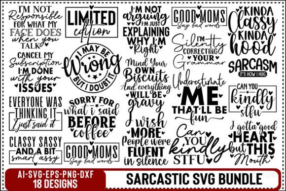 Download Sarcastic Svg Bundle - Premium Resources